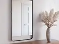 Дизайнерское настенное зеркало Glass Memory Inform в металлической раме черного цвета